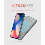 Wholesale 2 in 1 Qi Wireless Charging & Power Bank External Battery Pack 10000 mAh (Gray)